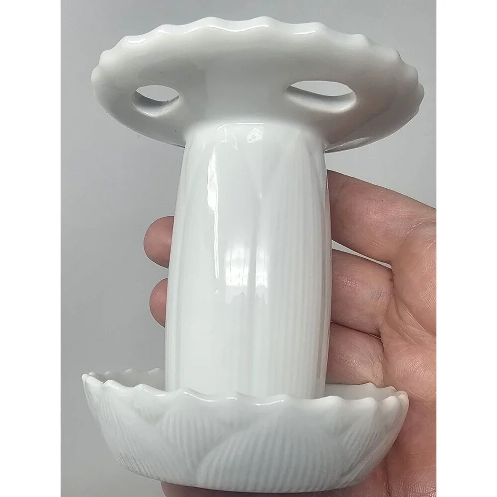 Vtg Pier One 4 Slot Toothbrush Holder Ceramic White Sunflower Pedestal Japan 4